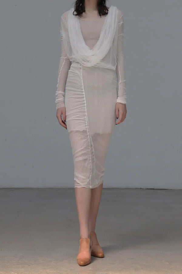 marc le bihan 28408 white tulle dress(Does not include the skirt inside)